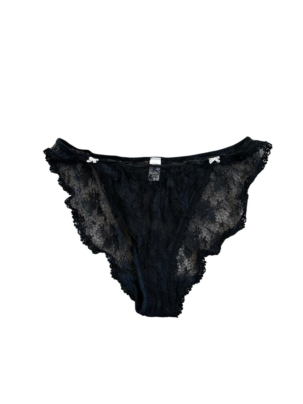Vintage Victoria’s Secret Angels Black Lace Low Rise Sting Bikini Y2K